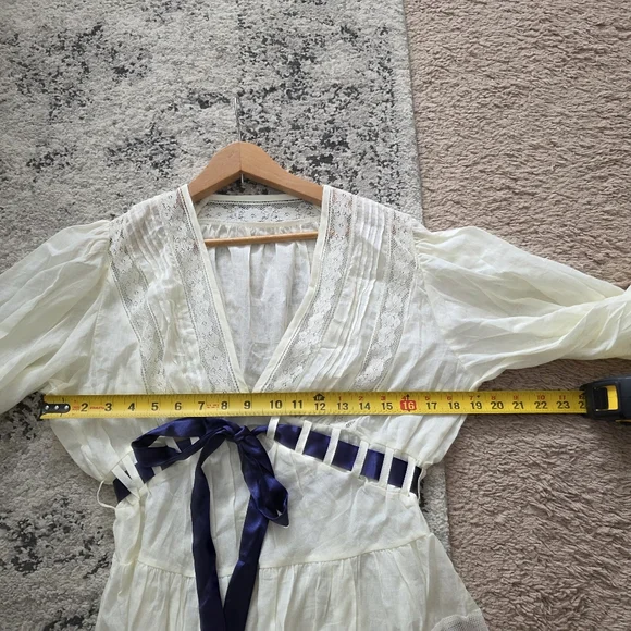 Lace Boho Western Chic Blouse Womens S Coastal Cowgirl Festival - Picture 7 of 8